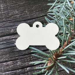 White Double-Sided Sublimation Blank Tags para Animais de Estimação, Osso, Gato, Cachorro, Cachorro, Chaveiro Transparente, DIY, 5Pcs - Image 3