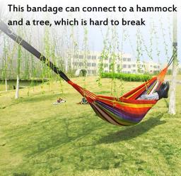 Árvore Swing Hanging Kit para Camping, Escalada Correias, Mosquetão, Caminhadas ao ar livre, 1 Par, 350 kg de Capacidade, Corda, Cinto Pendurado - Image 5