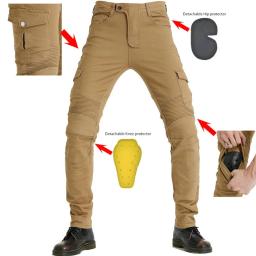 Volero 2022 novo quatro estações da motocicleta equitação jeans hóquei calças de motocross proteção 06 preto verde masculino engrenagem proteção - Image 2