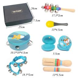 Brinquedos de percussão musical iniciante, instrumentos musicais encaixotados, educação infantil, cultivo do ritmo, brinquedos educativos, 10pcs - Image 6