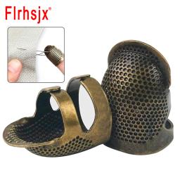 Anel protetor de dedo de costura, dedal ajustável de metal, agulha de dedo, parceiro, ponto cruz, acessórios de costura, ferramentas - Image 1