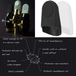 1pc borracha bocal tampa clarinete saxofone boca capa protetora para alto tenor soprano sax - Image 6