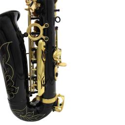 Saxofone Alto com Case, Eb, E Flat, Latão, Lacado, Dourado, Sax Preto, Luvas, Pano de Limpeza, Sopros, Acessórios para Instrumentos Musicais - Image 6