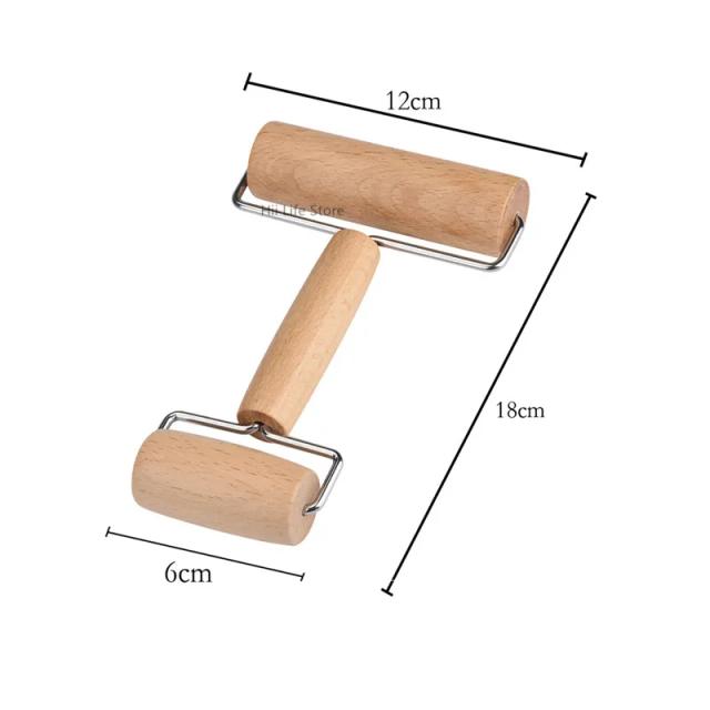 Rolo de Argila Duplo com Cabeça de Madeira para Modelagem e Escultura em Cerâmica - Ferramenta DIY Ideal para Artesãos