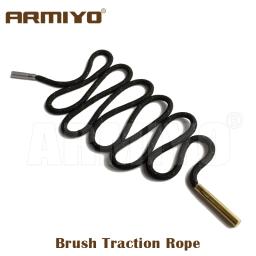 Armiyo. 22cal 5.56mm escova kit limpeza cotonetes 6 pc/set latão depósitos de carbono remendo extrator titular linha 8-32 acessórios caça - Image 3