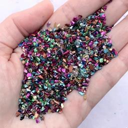 Flocos de pedra de ouro falso, vidro metálico com glitter, resina inclui enfeite para arte em resina, fornecimento de jóias 50g - Image 5