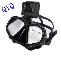 Profissional máscara de mergulho subaquático óculos de mergulho são adequados para pequenos esportes câmera todos os óculos secos - Image 1