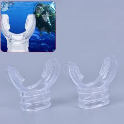 Silicone Snorkel Mergulho Tubo, Snorkel, Claro, Subaquático, Bocal, Regulador, Natação Acessórios, 1Pc - Image 2