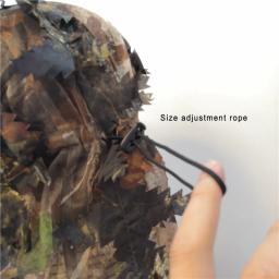 Atualizado bionics camuflagem máscara facial completa capa de pesca mosquito boné ciclismo 3d folhas de caça chapéu cachecol caçador equipamentos - Image 4