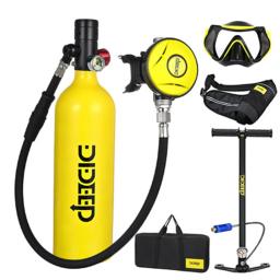 Dideep x4000pro 1l cilindro de mergulho mini tanque oxigênio conjunto respirador tanque ar bomba mão equipamento mergulho - Image 1