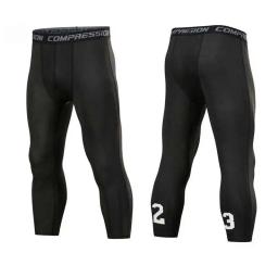 Homens conjuntos de basquete esporte ginásio terno de treino de secagem rápida shorts + collants masculino exercício de futebol caminhadas correndo fitness treino 162s - Image 2