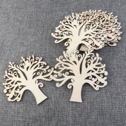 5 pçs em branco enfeites de árvore de madeira para diy artesanato diy festival festa artesanato em forma de árvore artesanato de madeira - Image 5