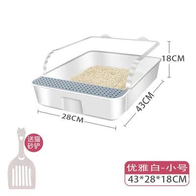 Vaso Sanitário Semi-Fechado Completo para Gatos - Caixa de Areia Antiedátrica em Tamanhos Pequeno e Grande