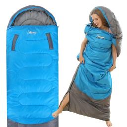 Desert & Fox Saco de dormir grande vestível com furos nos braços Saco de dormir para adultos para clima quente Saco de dormir infantil para acampamento e caminhada - Image 1