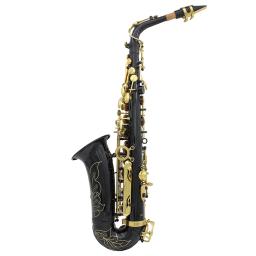 Saxofone Alto com Case, Eb, E Flat, Latão, Lacado, Dourado, Sax Preto, Luvas, Pano de Limpeza, Sopros, Acessórios para Instrumentos Musicais - Image 3