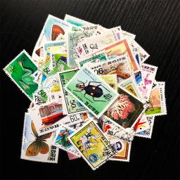 N-K Diferentes Selos Postais, CTO Selos, Set Lot, Usado com Post Mark, Boa Condição Coleção, 100 Pcs - Image 2