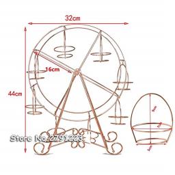Suporte de bolo europeu branco, porta-cupcakes para festas, giratório, 8 copos, suprimentos, em cozinha, para casamento e casa - Image 4