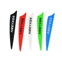 Tiro com arco penas de borracha para arco composto ou recurvo, seta escudo-forma fletches, caça tiro acessórios, 2 ", 3", 4 ", 50pcs - Image 3