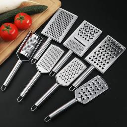 Ralador Multi-Funcional De Aço Inoxidável Com Alça, Descascador De Cenoura De Batata, Fatiador De Limão De Queijo, Triturador De Alimentos, Gadgets De Cozinha - Image 1