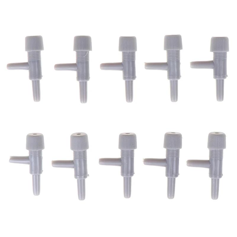 Tubo de ar de aquário 10x, válvula de controle de fluxo de oxigênio para tanque de peixes, válvula de controle de fluxo de volume, amarelo branco cinza, adequado para 4mm tubo de ar de linha de ar - Image 1