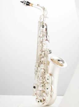 Prateada Saxofone Alto, instrumentos musicais, E Sax plano com bocal, Real Picture, profissional, novo - Image 2