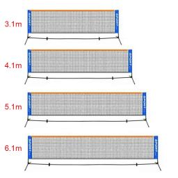 Rede de Tênis Portátil com Suporte, Rede de Badminton Profissional, Casa e Exterior, Altura Ajustável, 3.1m, 4.1m, 5.1m, 6.1m - Image 2