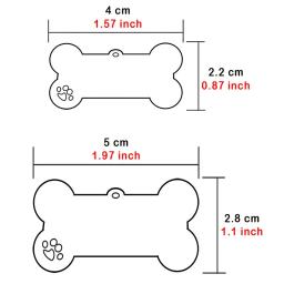 Etiqueta de identificação personalizada gravada nome do animal de estimação para cão gato cachorro chaveiro charme pingente osso colar acessórios - Image 4