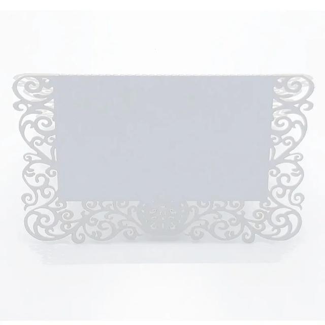 Cartões de Renda Personalizados em Laser para Festas, Aniversários e Casamentos - Pacote com 50 Unidades para Decoração de Mesa e DIY