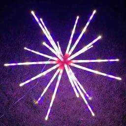 Fogo de artifício luz led multi cor ao ar livre luzes decorativas do jardim para o caminho da passarela quintal decoração de natal festa - Image 3