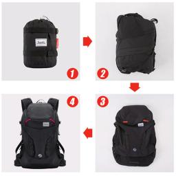 Mochila dobrável portátil leve, à prova d'água, bolsa ultraleve dobrável para áreas externas, unissex, viagem e caminhada xquartzo - Image 3