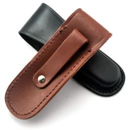 Estilo de caça Folding Pocket Knife Bainha, facas do exército suíço, coldre de couro, ferramentas portáteis, saco de lâmina fixa, bolsa - Image 2