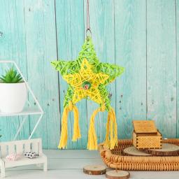Gaiola de rotim/papel natural, gaiola de mastigar para pássaros de estimação, brinquedos, papagaio, triturador, decoração de suspensão para casa - Image 4