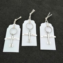 Personalizado Vintage Avião Keychain, nome personalizado, data e avião, aniversário e casamento Presentes para convidados, lembranças - Image 1