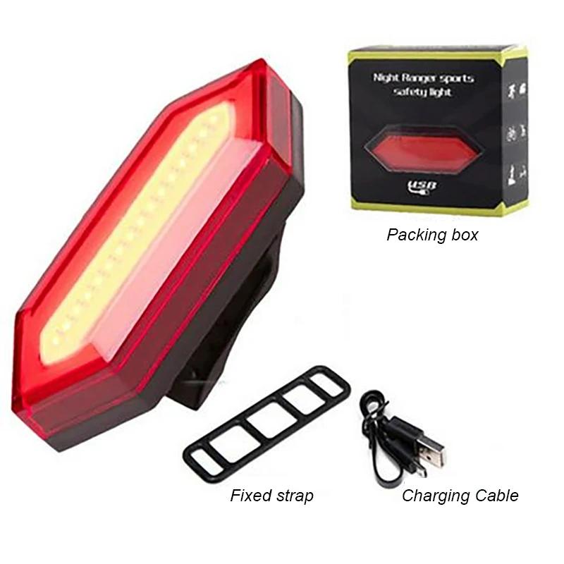 Luzes de advertência recarregáveis COB Luz Trameira ao ar livre Luzes de ciclismo Destaque de corrida Acessórios de bicicleta - Image 1