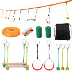 Corda ninja de obstáculo para crianças, equipamento de treino infantil divertido, linha de exercício ao ar livre, equipamentos esportivos - Image 1