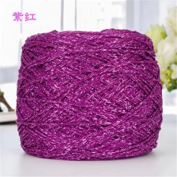 100gmetal cor prata seda crochê fios de tricô bordado fio de crochê alize inchado barato macrame fios - Image 3