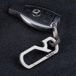 Outdoor EDC titânio liga crânio fivela mosquetão Keychain gancho multi-funcional viajante anel chave clipe - Image 5