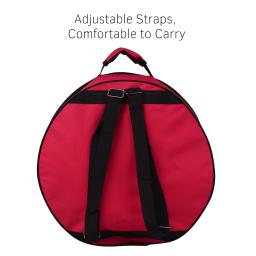 Tamanho compacto Snare Drum Bag Mochila, caso com alça de ombro, bolsos externos, peças de percussão - Image 3