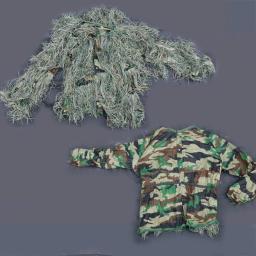 CS Games Camuflagem Caça Ghillie Terno, Terno de Combate Tático com Capuz, Rifle da Selva, Jaqueta Wrap Camo, Calças, Criança, Novo - Image 3