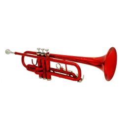 Profissional requintado trompete de bronze, trompete vermelho, bb plana, bocal, luvas, correia, caso acessórios, durável, instrumento musical - Image 4