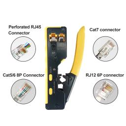 Oullx-alicate de ferramentas manuais com passador cat7 rj45, para rede, rj12, cat5, cat6, 8p8c, alicate de pressão, multifuncional - Image 2