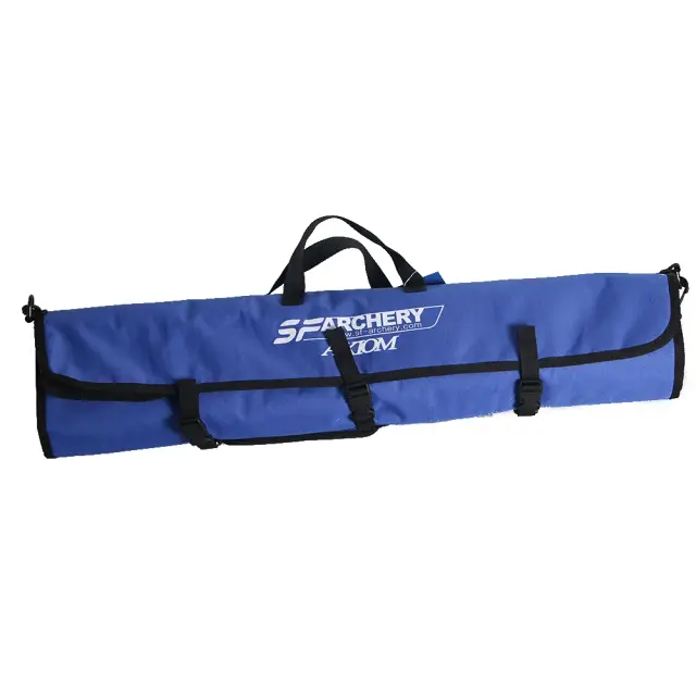 Mochila Portátil e Dobrável para Arco Recurvo com Alça de Ombro - Ideal para Caça e Tiro em Azul e Preto