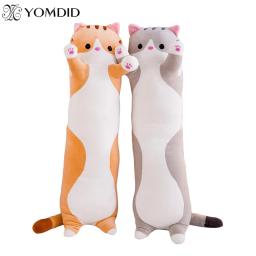 Almofada infantil de pelúcia, almofada de assento decorativa fofa de gato que dorme longa para envio - Image 1
