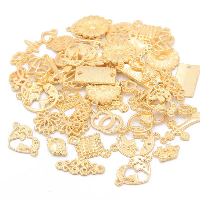 Conectores de Metal Vintage: 30 Peças em 10 Cores e 15-30 Estilos para DIY Artesanal de Pulseiras e Joias