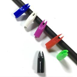 30 pçs tiro com arco flecha nocks eixo od 8mm adequado para seta de madeira fibra de vidro seta de alumínio e flecha de fibra de carbono 6 cores - Image 3