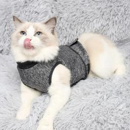 Terno De Recuperação De Animais De Estimação Colete De Gato Roupas De Gato Roupas De Reabilitação Pós-operatória Terno De Proteção De Gato Colete De Tratamento - Image 2