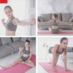 Equipamento de fitness faixas de exercício de resistência elástica puxar corda yoga ginásio feminino casa musculação treinamento esportes corda de tensão - Image 6