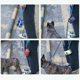 Dispensador de resíduos de cachorro, portátil, sacola de suporte de resíduos de animais de estimação, acessórios de passeio ao ar livre, suprimentos para animais de estimação, verde, roxo, vermelho e azul - Image 5