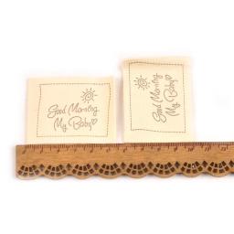 Mistos etiquetas de roupas bege, artesanal, algodão impresso, etiqueta tecida para acessórios de costura, etiquetas do vestuário, artesanato lavável, CP2395, 50PCs - Image 5