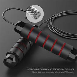 Corda para pular sem emaranhamento, velocidade rápida, corda de pular com rolamentos para esferas, corda de aço para ginástica, fitness, exercício em casa, corpo fino - Image 5